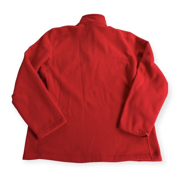 The North Face Sweater Adult Large Red Quarter Zip Fleece Mens Polartec pullover - Picture 3 of 5